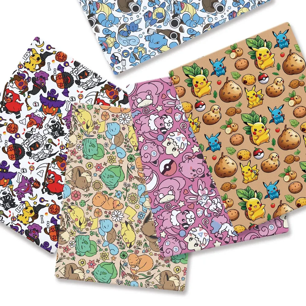 Baby Clothing Products - Pokemon Karikatür Fabric140*50 cm El Yapımı