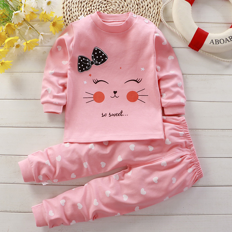 Baby Sleep Suit - Sonbahar pijama pijama kız erkek uzun