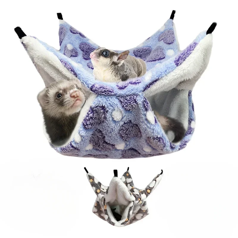 Fleece Sleep Bag - Fareler için hamak çift kalın peluş