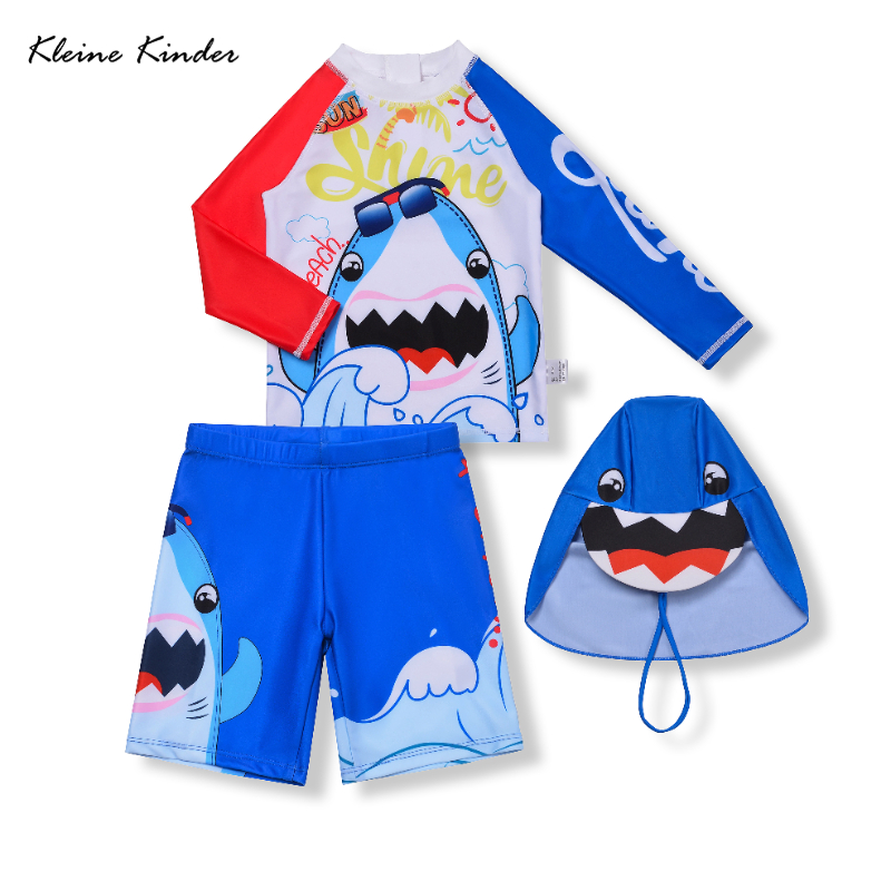 Baby Swimwear Uv - Çocuk Mayo Uzun Kollu Köpekbalığı Mayo