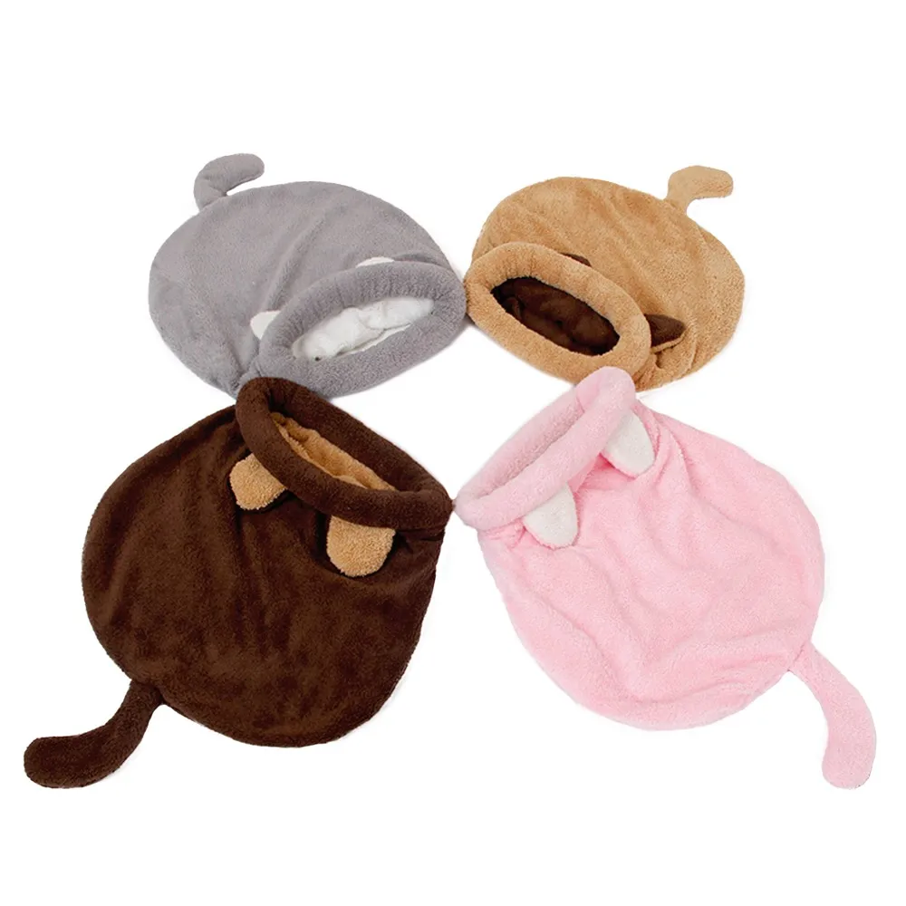 Fleece Sleep Bag - Sıcak Mercan Polar Kedi Uyku Tulumu
