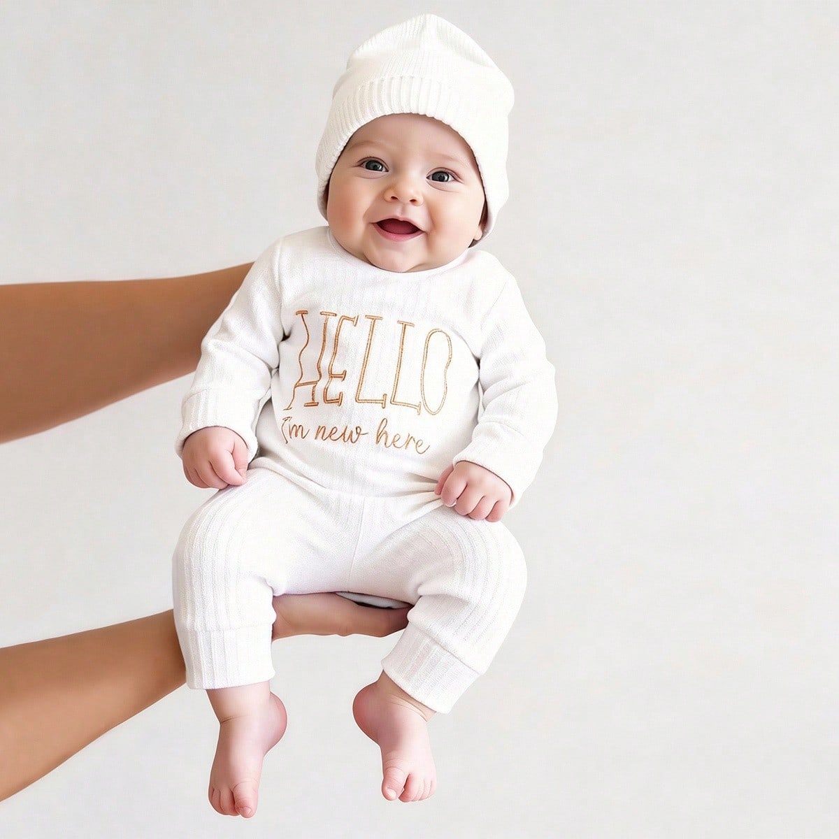 Baby Clothing Products - Ylsteed 'Merhaba' Nakışlı Yenidoğan Fotoğrafçılık Aksesuarları